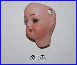 10 antique German doll head with glass eyes, S & H, K & R 15