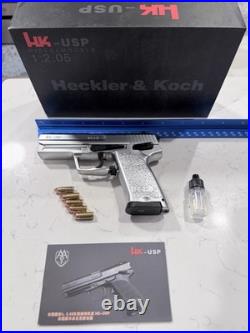 12 Scale German Army Heckler & Koch HK USP 9MM Toy Pistol High End Collectable