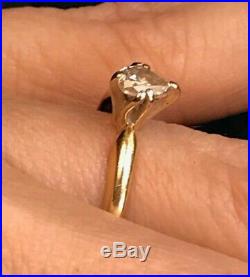 14k Yellow Gold Natural 0.40 Ct. Pear-Cut Diamond Engagement Ring. VS H-K1L70J