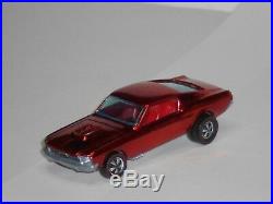1968 Hot Wheels Redline Custom Mustang OHS H. K. Red withred int. EXTREMELY NICE