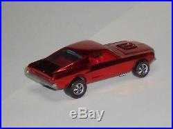 1968 Hot Wheels Redline Custom Mustang OHS H. K. Red withred int. EXTREMELY NICE