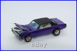 1968 Hot Wheels Redline H. K. Custom Cougar Purple With Black Roof Ultra Rare