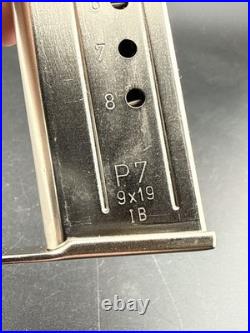 1981 Heckler & Koch Hk P7 Psp 8 Round 9mm Nickel Finish Original Magazine