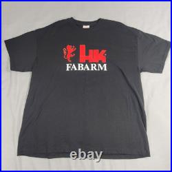 2 Vtg HK Heckler & Koch T-Shirt Without Compromise Hanes Heavyweight 50/50 Sz XL