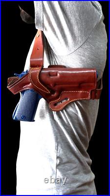 2 in 1 Heckler Koch Leather Owb & Shoulder Holster Choose Gun Model Color & R/L
