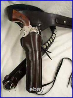 22 Ruger Colt S&W Western Fast Draw Sixgun Pistol Leather Gun Holster Belt