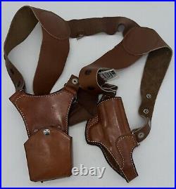 45 AUTO 9mm BIANCHI SCORPIO SHOULDER SYSTEM, #13 HOLSTER, #13C AMMO POUCH RARE