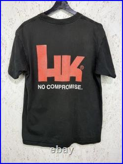 90s Heckler & Koch HK MP5 No Compromise Vintage Promo T-Shirt Size L Anvil