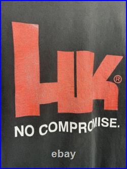 90s Heckler & Koch HK MP5 No Compromise Vintage Promo T-Shirt Size L Anvil