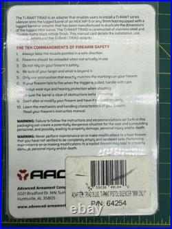 AAC Advanced Armament Co TRIAD 3 Lug Adapter Fits Ti-RANT Series 9mm 64254