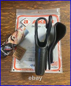 AKER Blue Line Drop Duty Holster Black Leather For Smith Wesson M&P 40 Compact