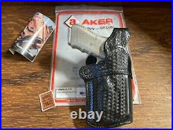 AKER Nightguard Low Black Basket Leather Duty Holster For G17 G22 G31 M3 TLR1