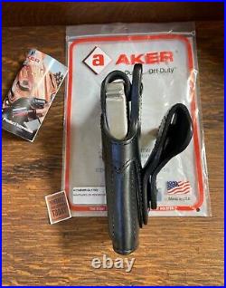AKER Nightguard Low Black Basket Leather Duty Holster For G17 G22 G31 M3 TLR1