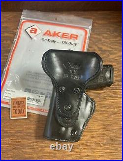 AKER Sentinel High Ride Duty Holster Black Leather For HK H&K USP C Compact