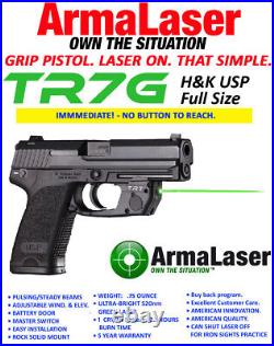 ARMALASER TR7-G H&K HK USP FULL-SIZE SUPER BRIGHT GREEN LASER With Laser Holster