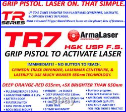 ARMALASER TR7 HK H&K USP FULL SIZE SUPER-BRIGHT 635nm LASER withLaser Holster