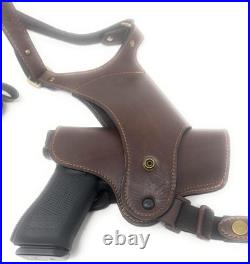 Adjustable Pure Colombian Leather Shoulder Holster Left Hand Carry Solution Adjustable Pure Colombian Leather Shoulder Holster Left Hand Carry Solution