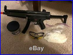 Airsoft AEG H&K MP-5 MP-4 combo Heckler Koch with BB's and Glasses