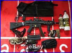 Airsoft Heckler and Koch MP5A4 AEG sub machine gun and gear