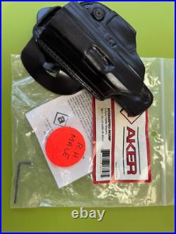 Aker Leather FlatSider RIGHT Black OWB Paddle Holster HK USP COMPACT 40 P2000sk