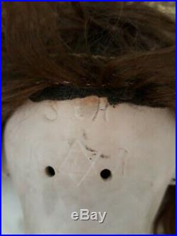 Antique Beautiful Bisque Head S & H /k & R Doll 26 Tall