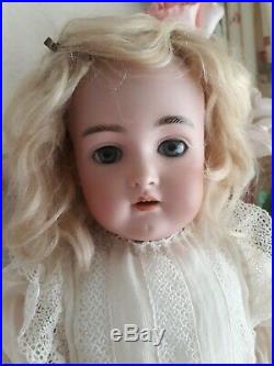 Antique Darling Bisque Head S & H /k & R Doll 24 Tall