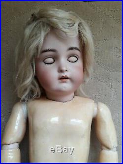 Antique Darling Bisque Head S & H /k & R Doll 24 Tall