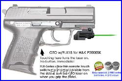 ArmaLaser GTO for H&K P2000SK GREEN Laser Sight with FLX15 Grip Touch Activation