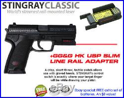 ArmaLaser Stingray RED LASER Sight with GG&G Rail Adapter for HK H&K USP Pistols