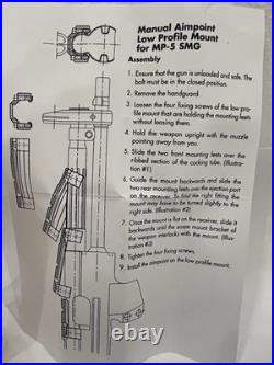 Armstar Corp Swiss Made Picatinny Rail Scope Mount For 9mm Hk H&k MP SP Rifles