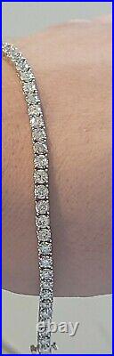 BEAUTIFUL 5 CT Diamond Tennis Bracelet with Appraisal 7.75 10KT Gold I2 H-K