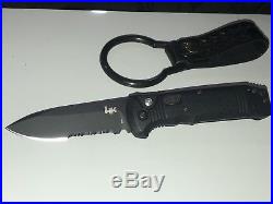 Benchmade H&K 14430 patrol Auto Open G10 D2 Folding Knife Heckler Koch NOS USA