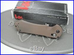 Benchmade H&K 14715BK-1 Sand Axis G10 D2 Folding Knife Heckler Koch USA