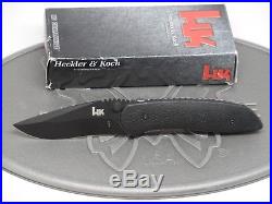 Benchmade H&K 14950BK Fugitive N680 Black Recurve Lone Wolf Diablo Folding Knife
