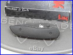 Benchmade H&K 14950BK Fugitive N680 Black Recurve Lone Wolf Diablo Folding Knife