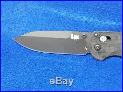 Benchmade HK H&K Heckler and Koch AXIS Knife, Black HK-14715BK D2 Steel Folder