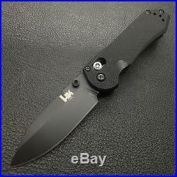 Benchmade Heckler & Koch H&K 14716BK Mini Plain Edge Knife Black Axis Lock