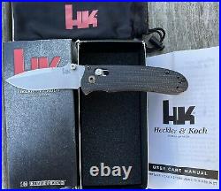 Benchmade Snody Heckler & Koch Tactical Knife Model 14210 G10 Scale AXIS HK Rare