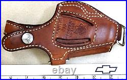 Bianchi RH 13 SCORPION PPK PPK/S Suede Lined Brown Leather Holster thumb break