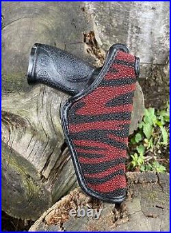 Black and Red Tiger Stripe Stingray High Rise Safety Holster