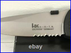 Boker H&K Heckler & Koch X-15-TN Folding Tactical Knife Solingen Germany RARE