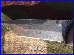 Boker HK Heckler & Koch Tanto Damascus Lock Blade Knife HK02DAM #101 of 500