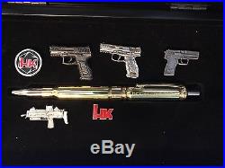 CCL Ammunition Heckler Koch HK Pen Pin Lapel x6 Gift withBlk Display Window Case