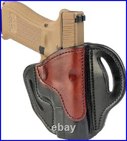 Comfortable Right-Hand Leather Holster for Glock 19 Ideal for Everyday Carry