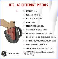 Comfortable Right-Hand Leather Holster for Glock 19 Ideal for Everyday Carry