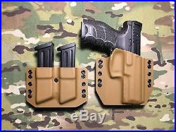 Coyote Tan Kydex Holster for H&K HK VP9 with Dual Mag Carrier