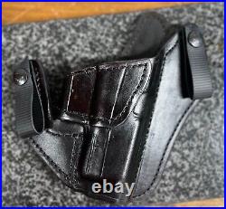 Custom Molded IWB Gun leather Holster Forward Cant Reinforced Trigger guard