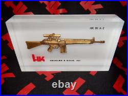 Decorative Heckler & Koch, Inc. Hk-91-a2 Acrylic Block Display
