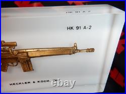 Decorative Heckler & Koch, Inc. Hk-91-a2 Acrylic Block Display
