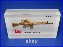 Decorative Heckler & Koch, Inc. Hk-91-a2 Acrylic Block Display